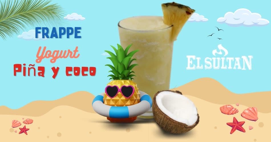 Frappé de yogurt con Piña Coco