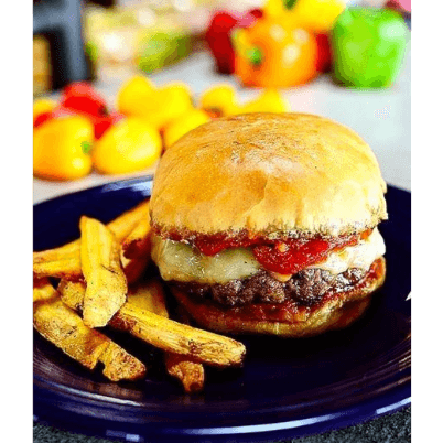 Hamburguesa Italiana Jumbo con Papas