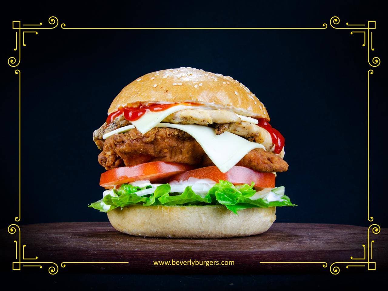 Hamburguesa Pollo + Pollo