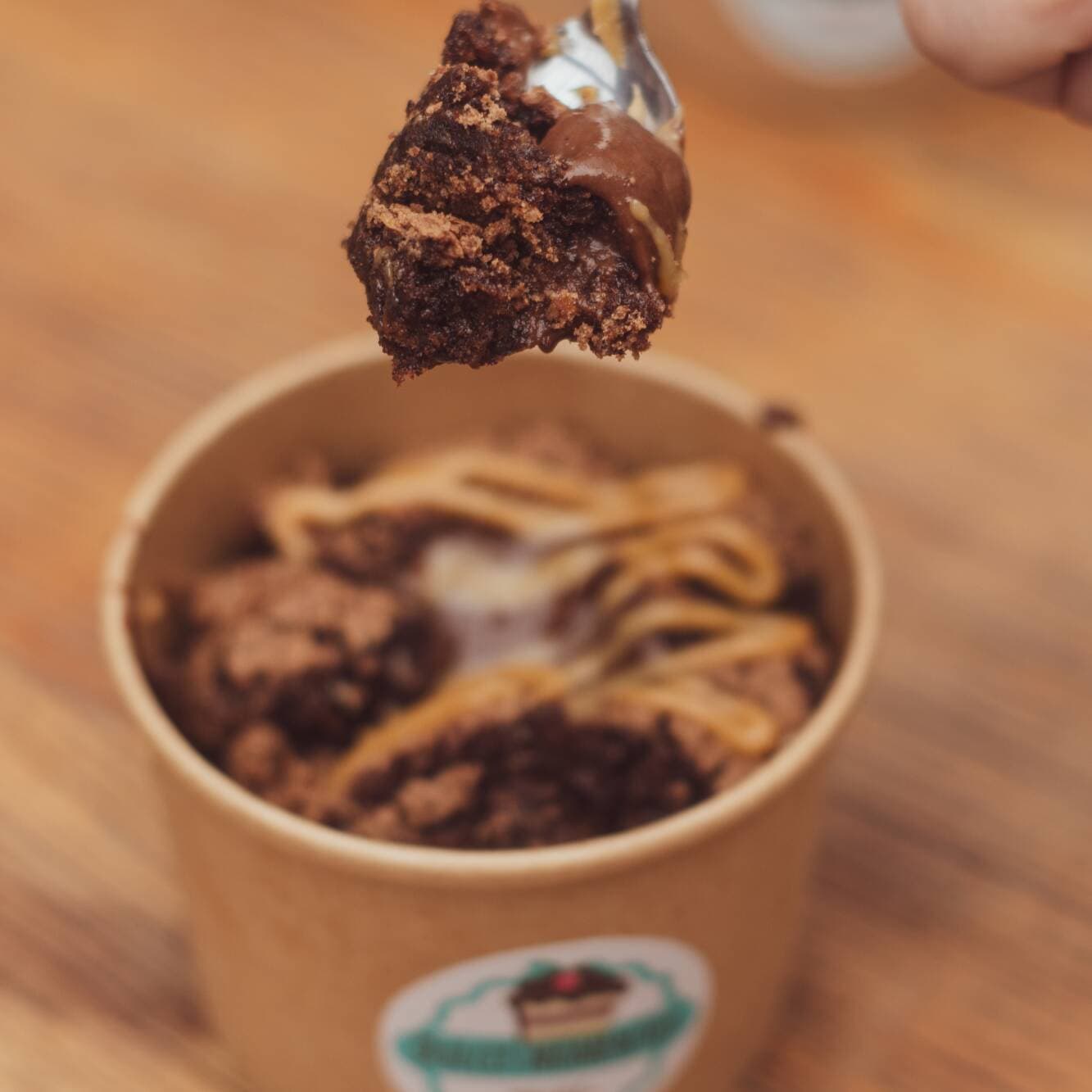 Cuchareable Volcán de Brownies