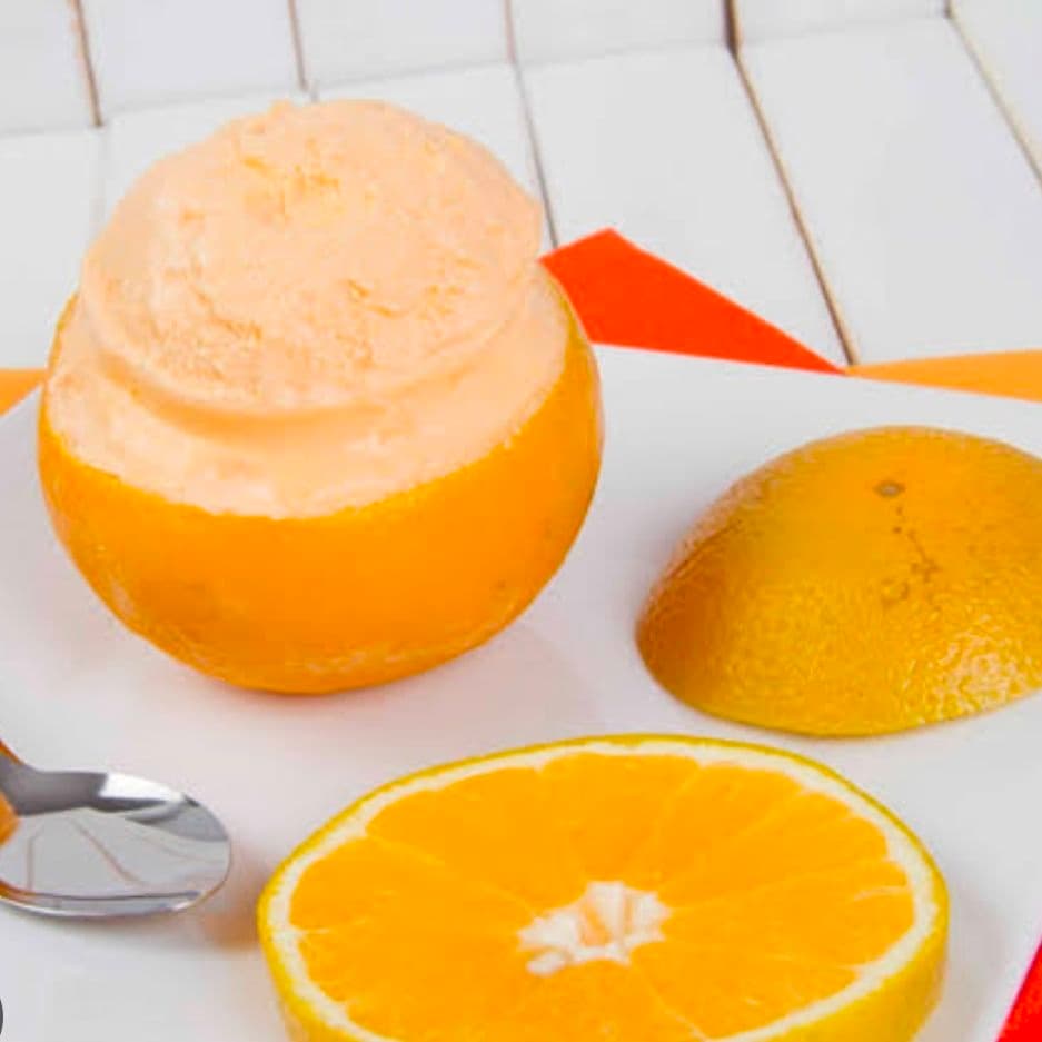 Helado artesanal de naranja