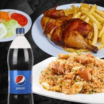 1/2 Pollo + Chaufa + Gaseosa 1.5 L