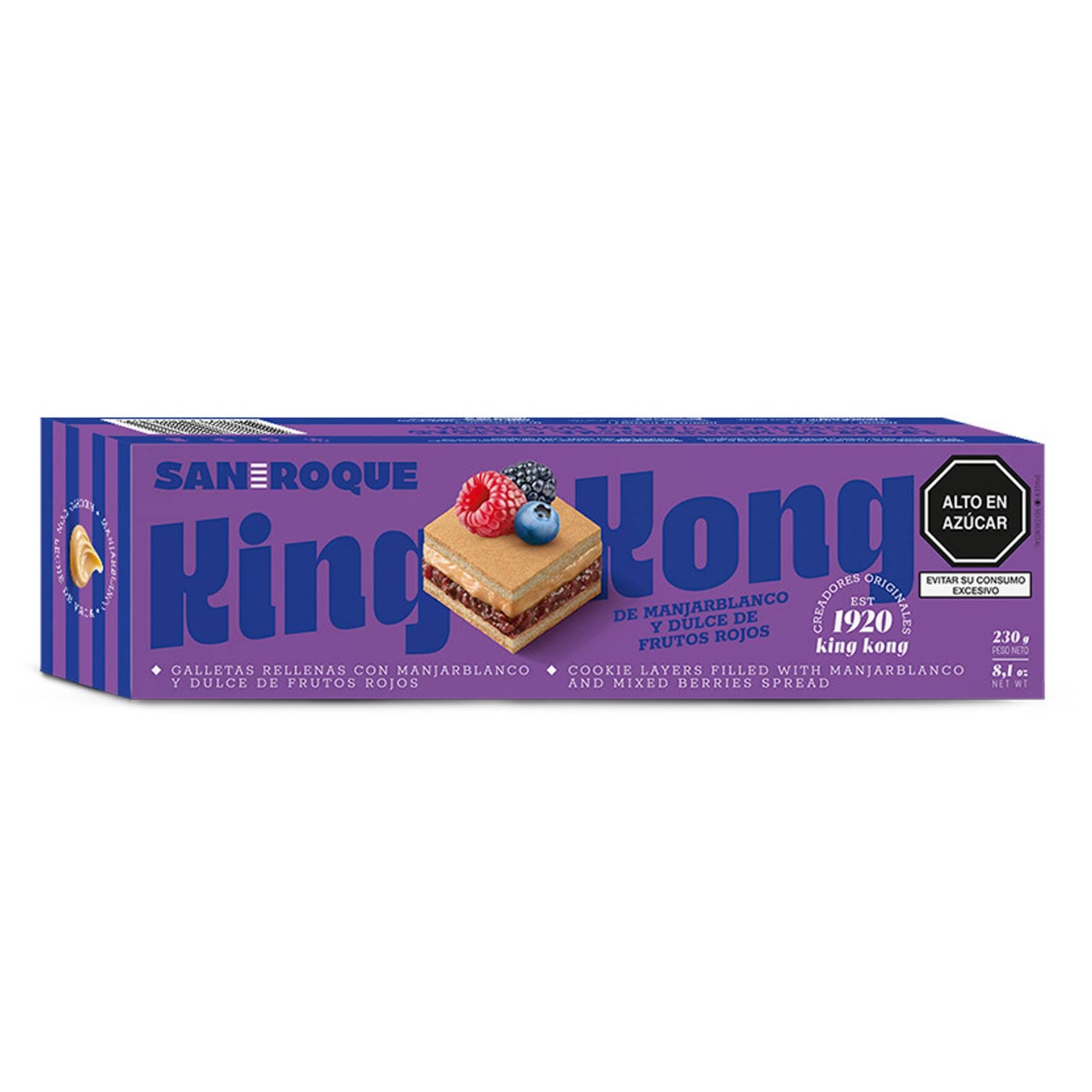 Barra de King Kong de Manjar y Frutos Rojos