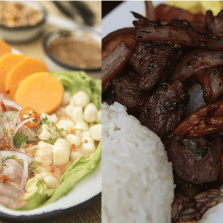 Ceviche de Pescado y Lomo Saltado