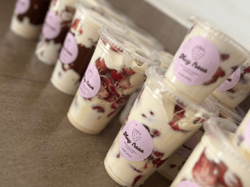 Doming fresas con crema