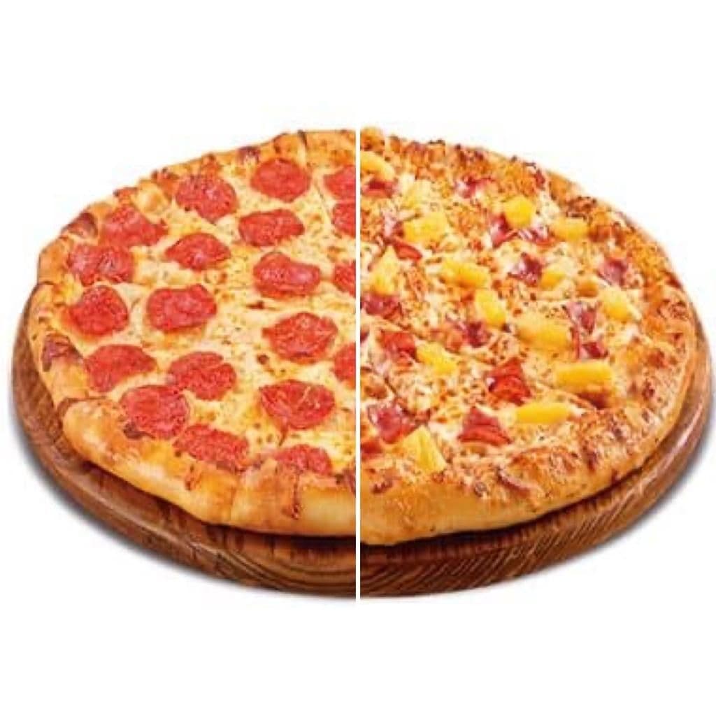 Nueva! Pizza Mitad y Mitad (grande)