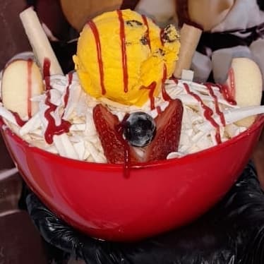 Ensalada de Frutas Sencilla con Helado