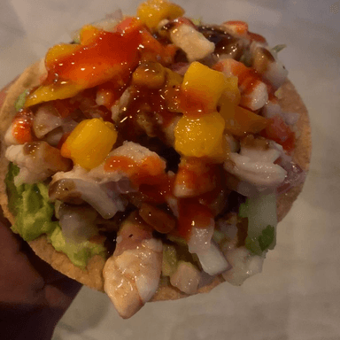 Tostada de Ceviche de Camarón