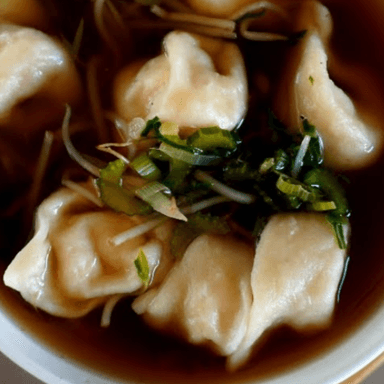 Sopa de Wantan de Camarón