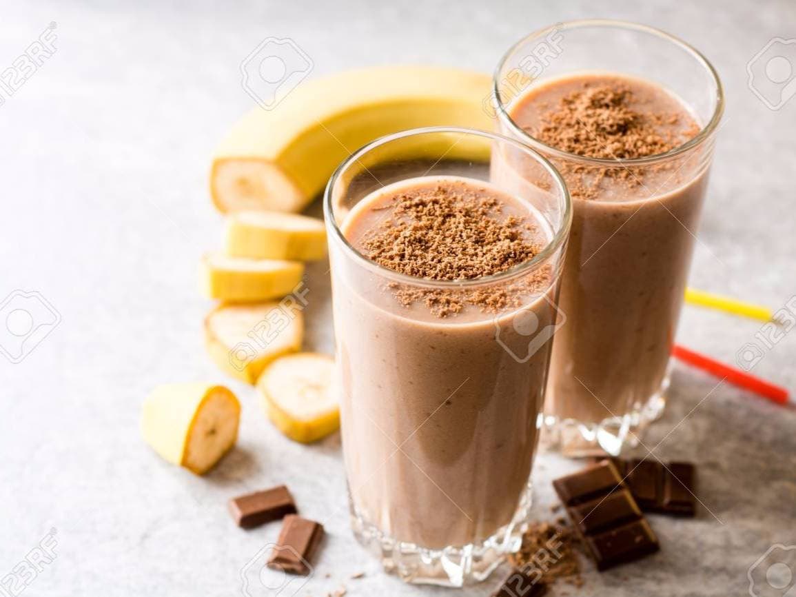 Licuado de plátano con chocomilk