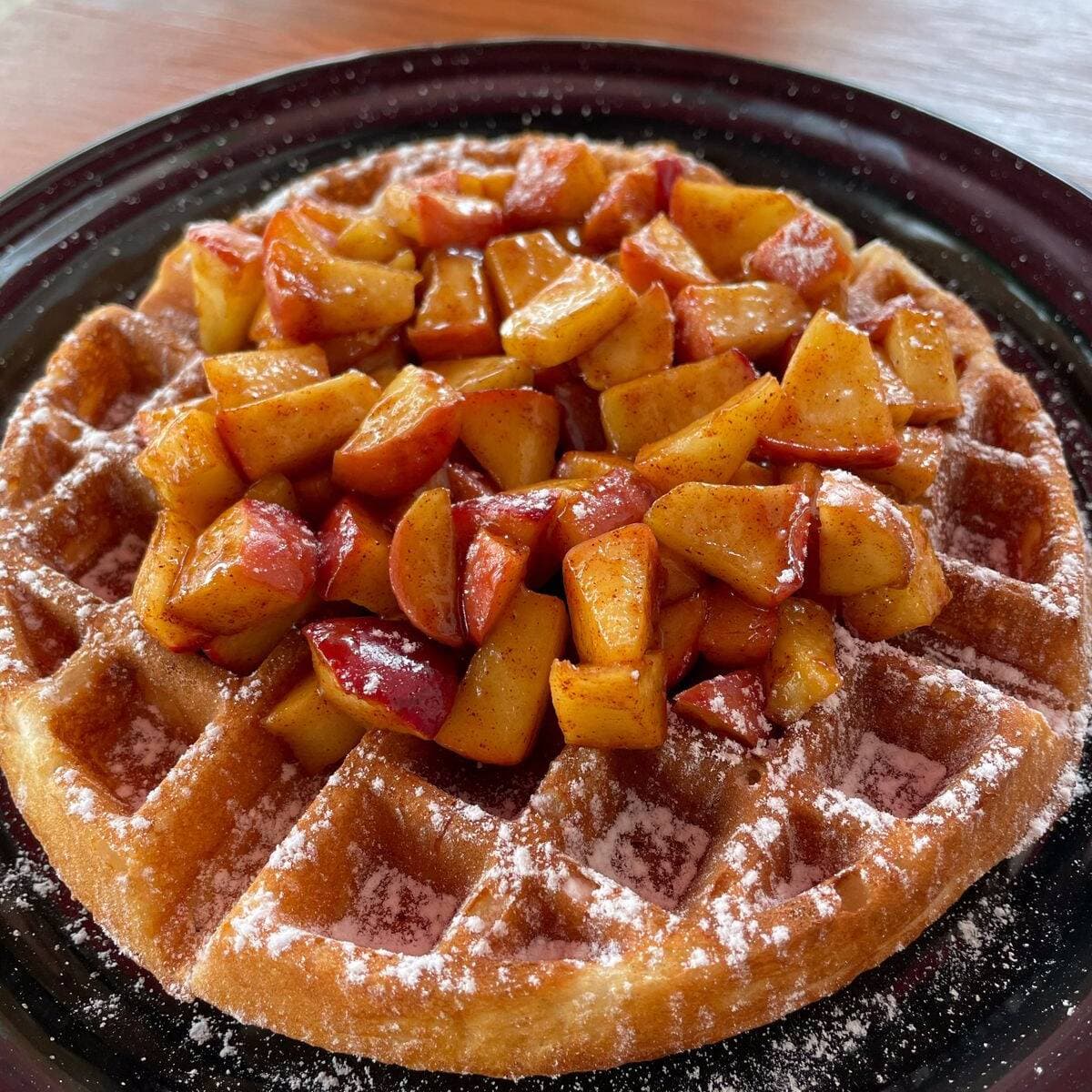 Waffle Manzana Canela