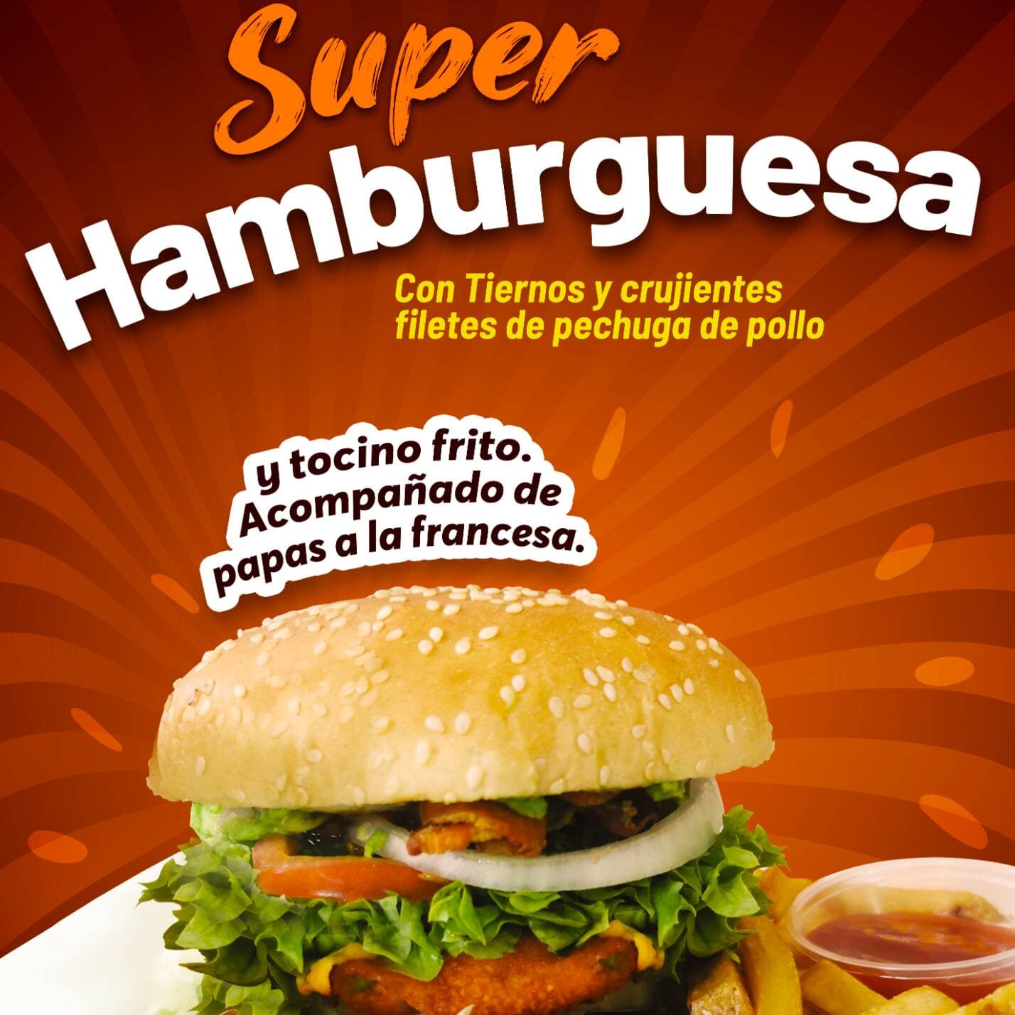 paquete super hamburguesa c/papas