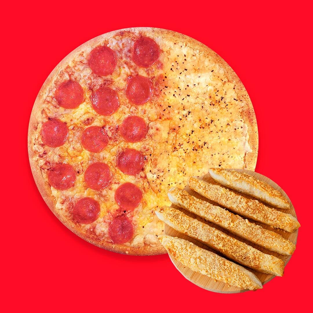 Pizza Grande Peperoni Sticks + Pan Parmesano