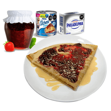 Crepa de Philadelphia Mermelada de Fresa y Lechera