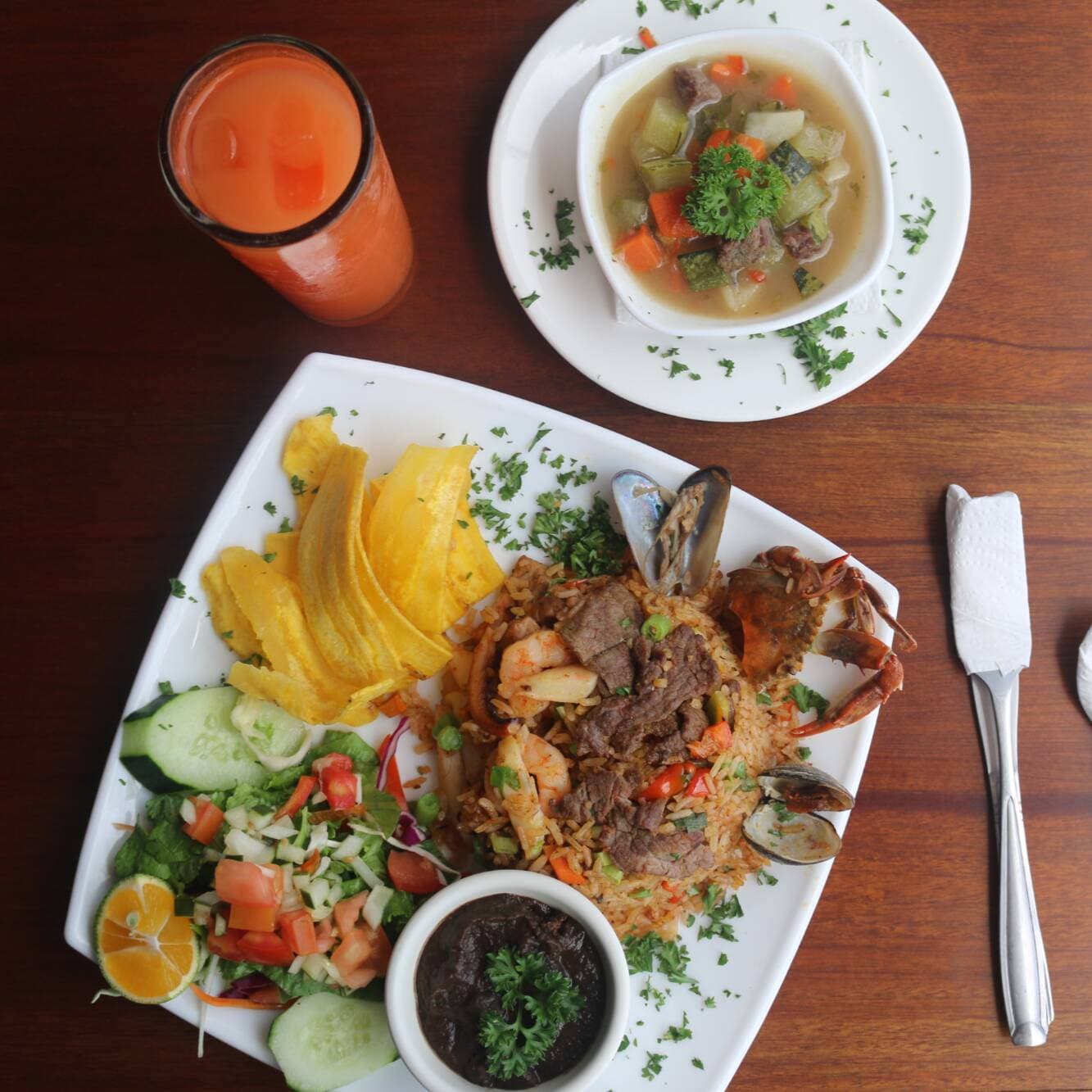 Ejecutivos de Mariscos + Te frio