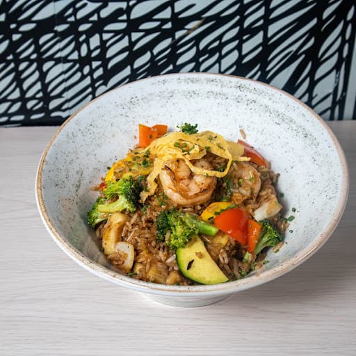 Arroz thai mariscos