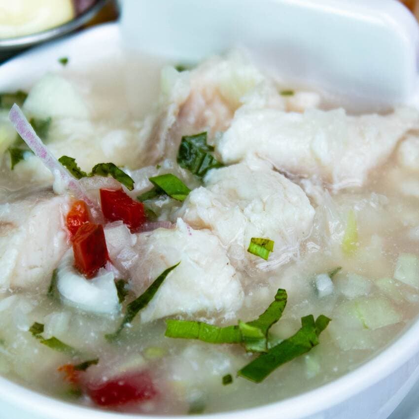 Promo Kilo de Ceviche de Corvina más 8 Patacones