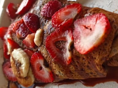 Crepa de Nutella con Fresas y Nieve