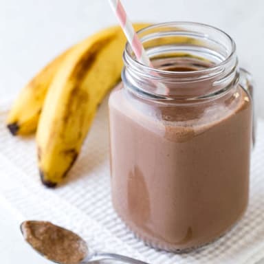 Licuado de Chocomilk con Plátano