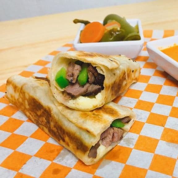 Burrito de Arrachera con queso asadero promo
