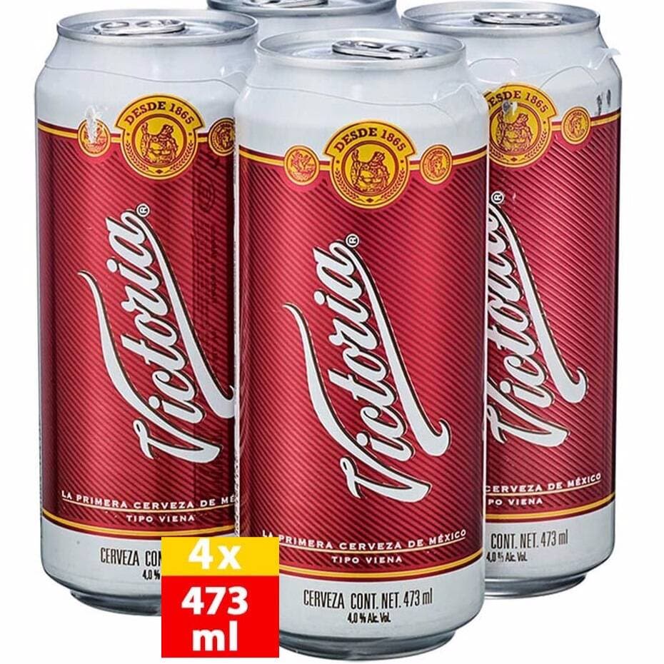 Cerveza Victoria 473 Ml (Cuatro Pack)
