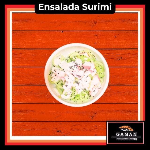 Ensalada pepino con surimi