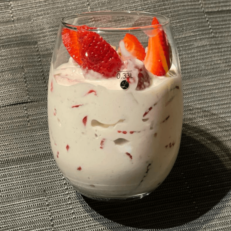 Fresas con crema La lechera