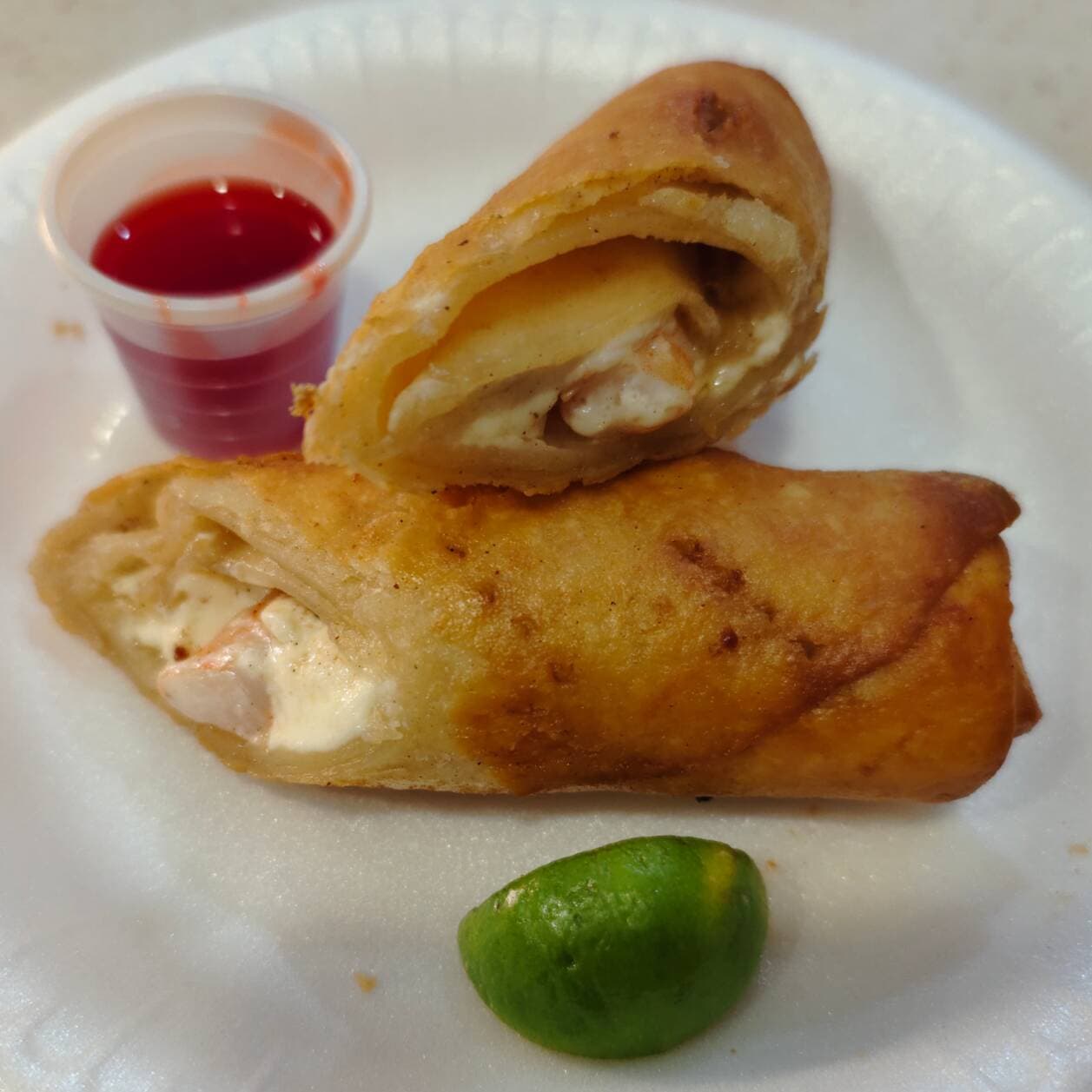 1 Rollo  de camaron con queso philadelphia