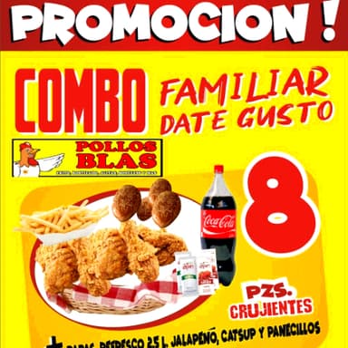 Promo  8 Piezas familiar