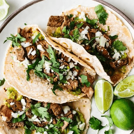 Tacos de Carnes Asada en Maíz