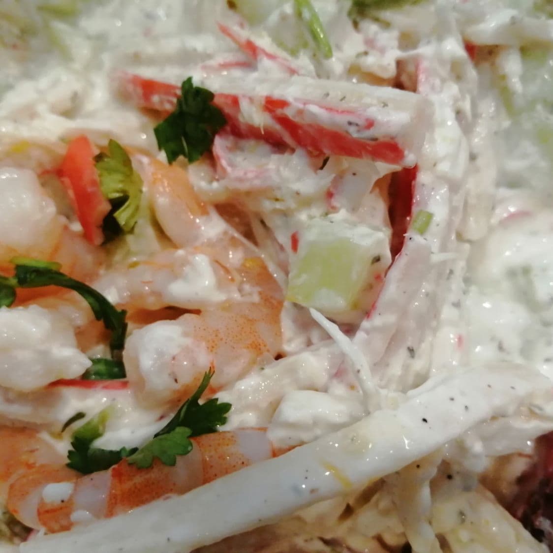 Tostada de Camarón con Cangrejo