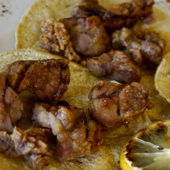 Tacos de Molleja a la Chapa