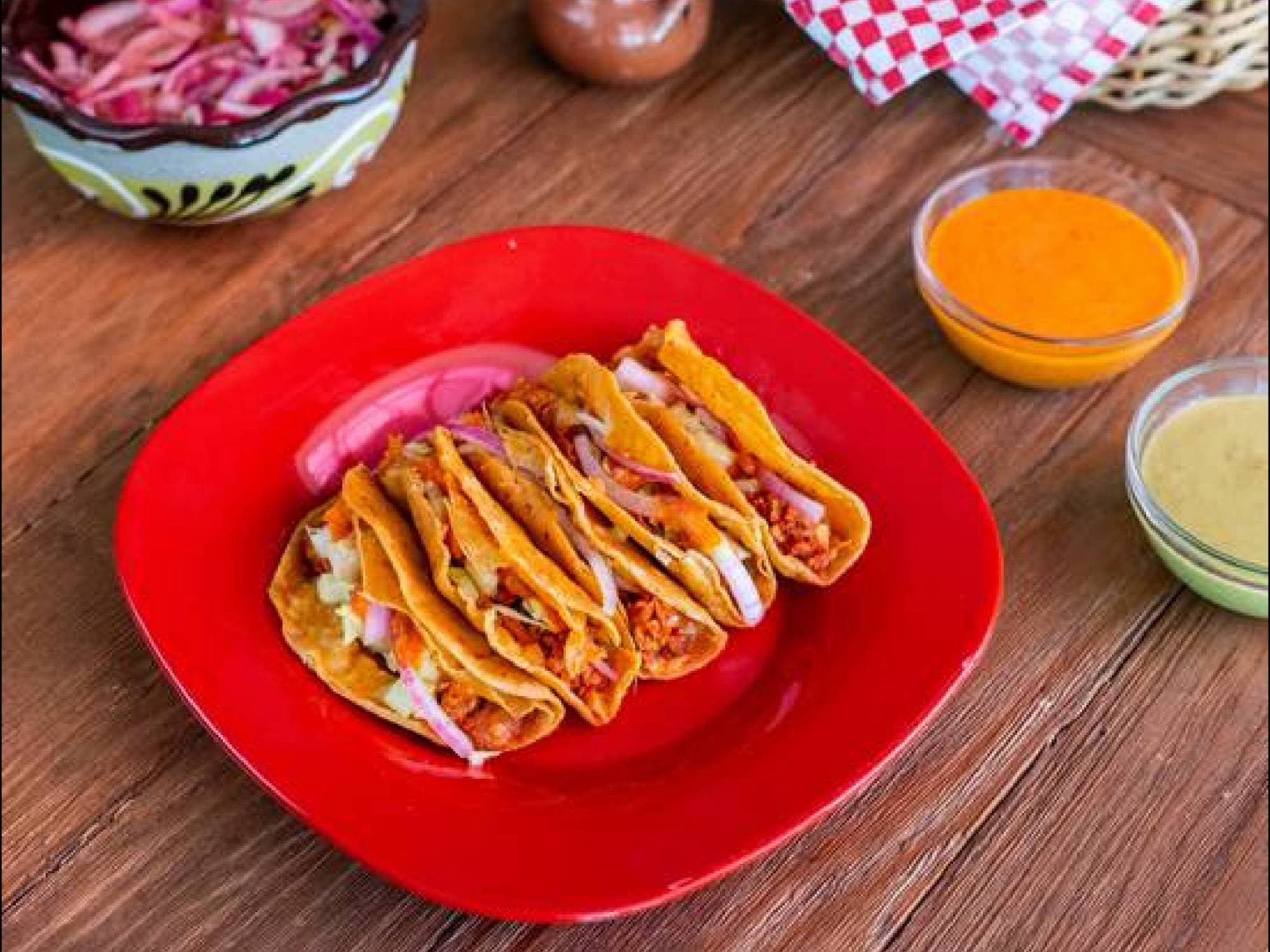 5 Tacos De Chicharrón Prensado