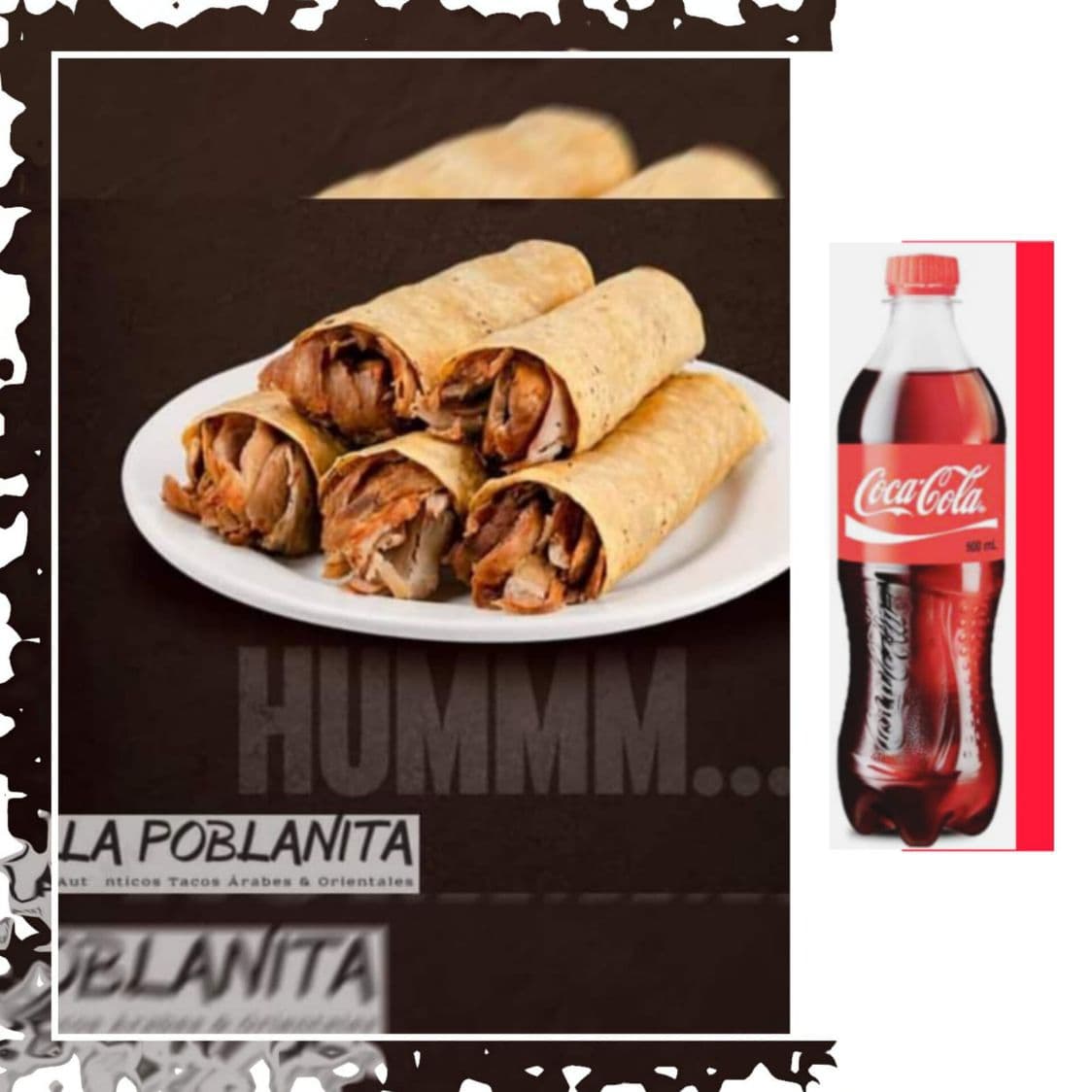 Combo-5 Tacos Orientales + Coca Cola de 600ml