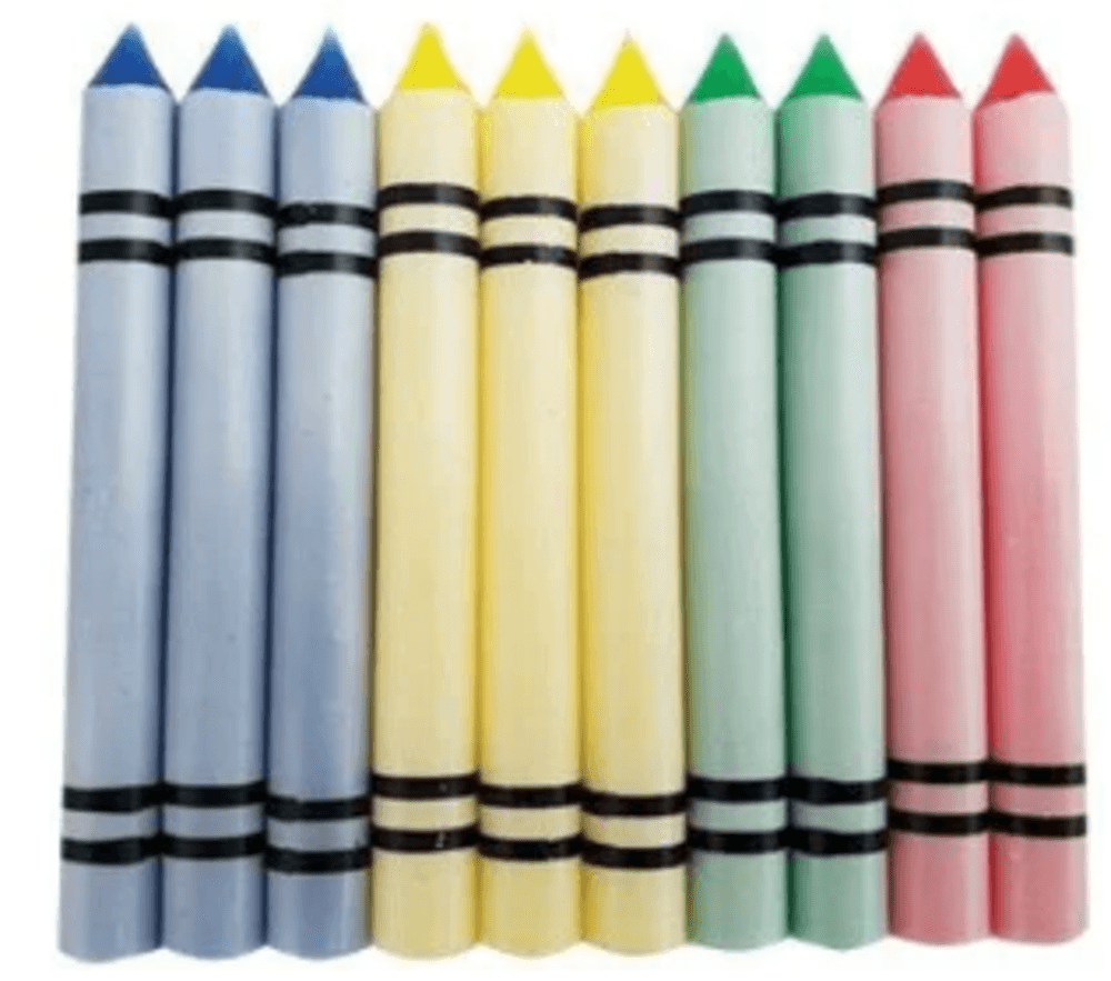 Velas de crayola Alegría