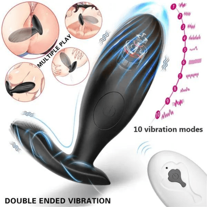 Plug prostatico acostumbrador anal con vibracio...