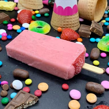 Paleta de Fresa de Leche