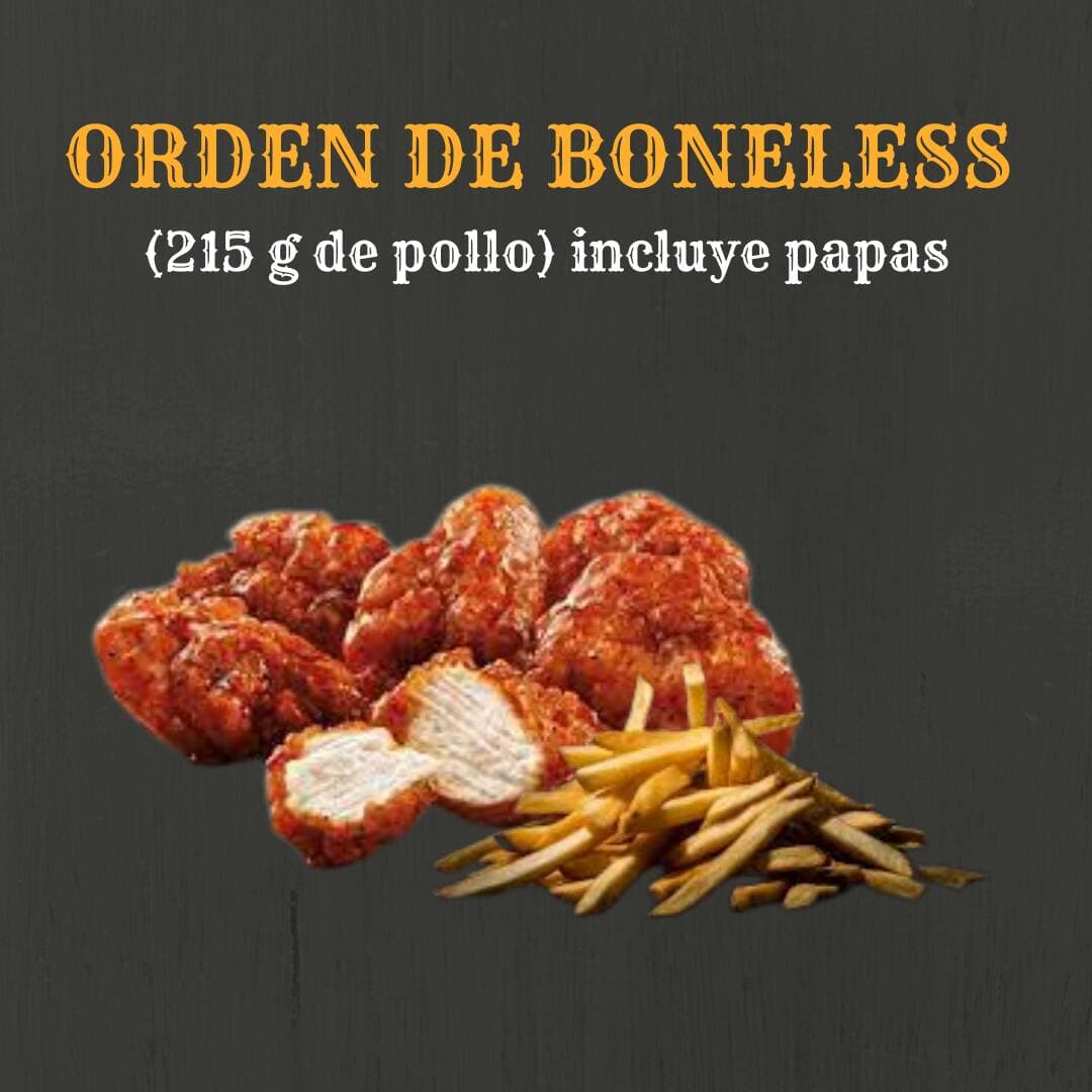 ORDEN DE BONELESS BBQ (215 G) CON PAPAS