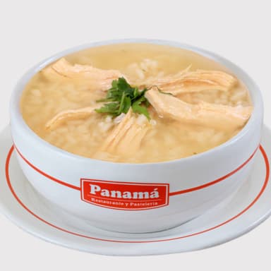 Consome de pollo con arroz (500 ml)