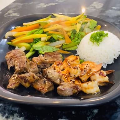Teppanyaki  To Teriyaki Arrachera y Camarón