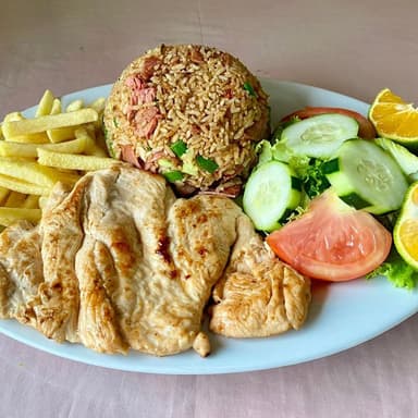 Arroz Cantones Con Pechuga Pollo
