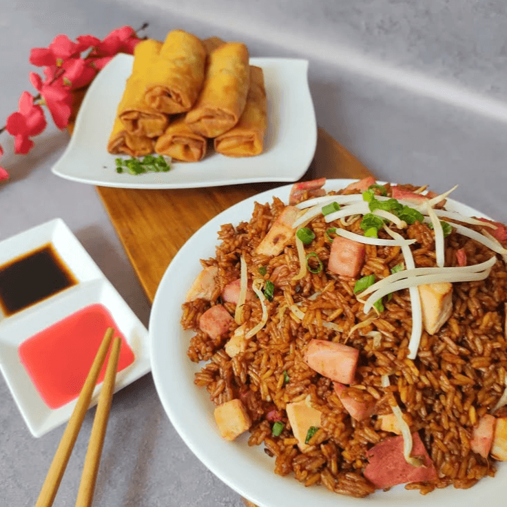 ARROZ CHINO + POLLO AGRIDULCE
