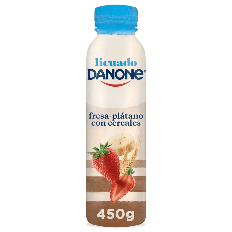 Yogurt Licuado Fresa-Plátano con Cereales 450Gr