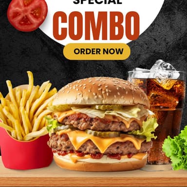 Combo Doble Cheese + Papas + Bebida