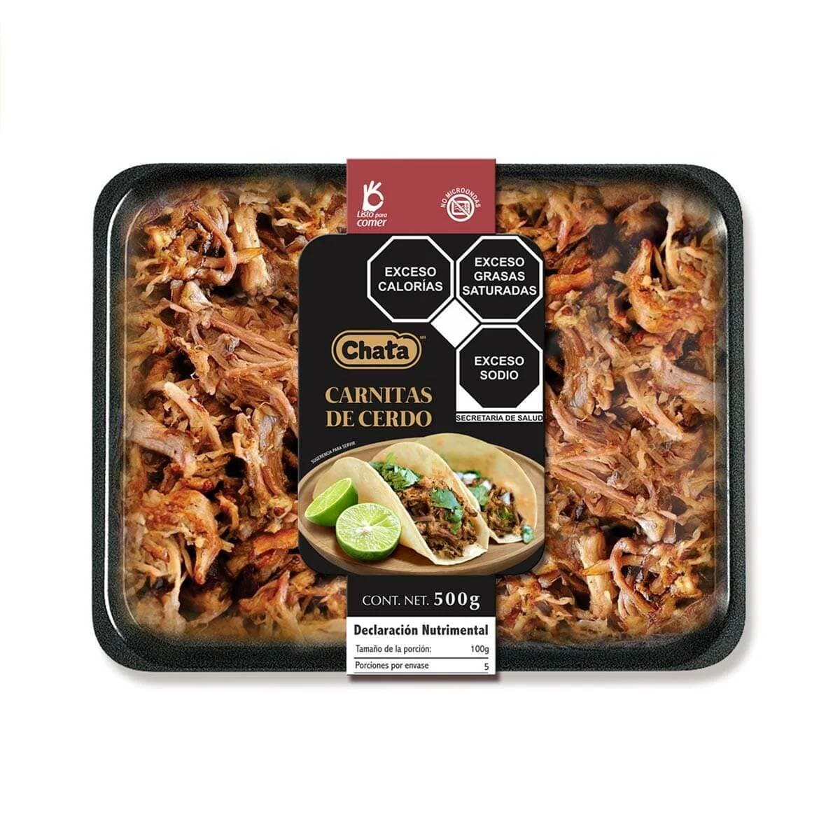 CARNITAS DE CERDO CHAROLA 500G