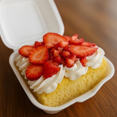 Pastel Mojadito de 3 Leches con Fresas Naturales