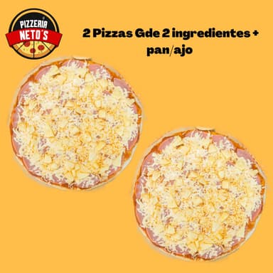 2 Pizzas Grandes 2 Ingredientes