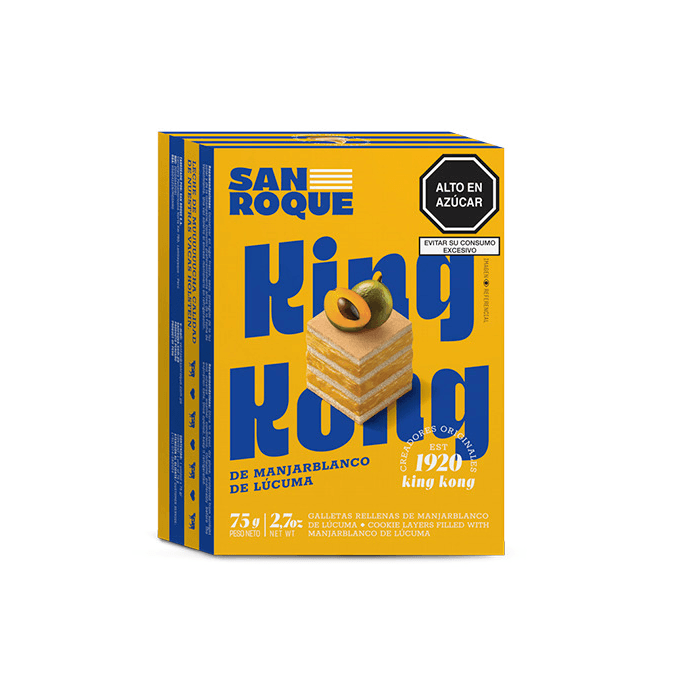 Porción de King Kong de Manjar y Lúcuma
