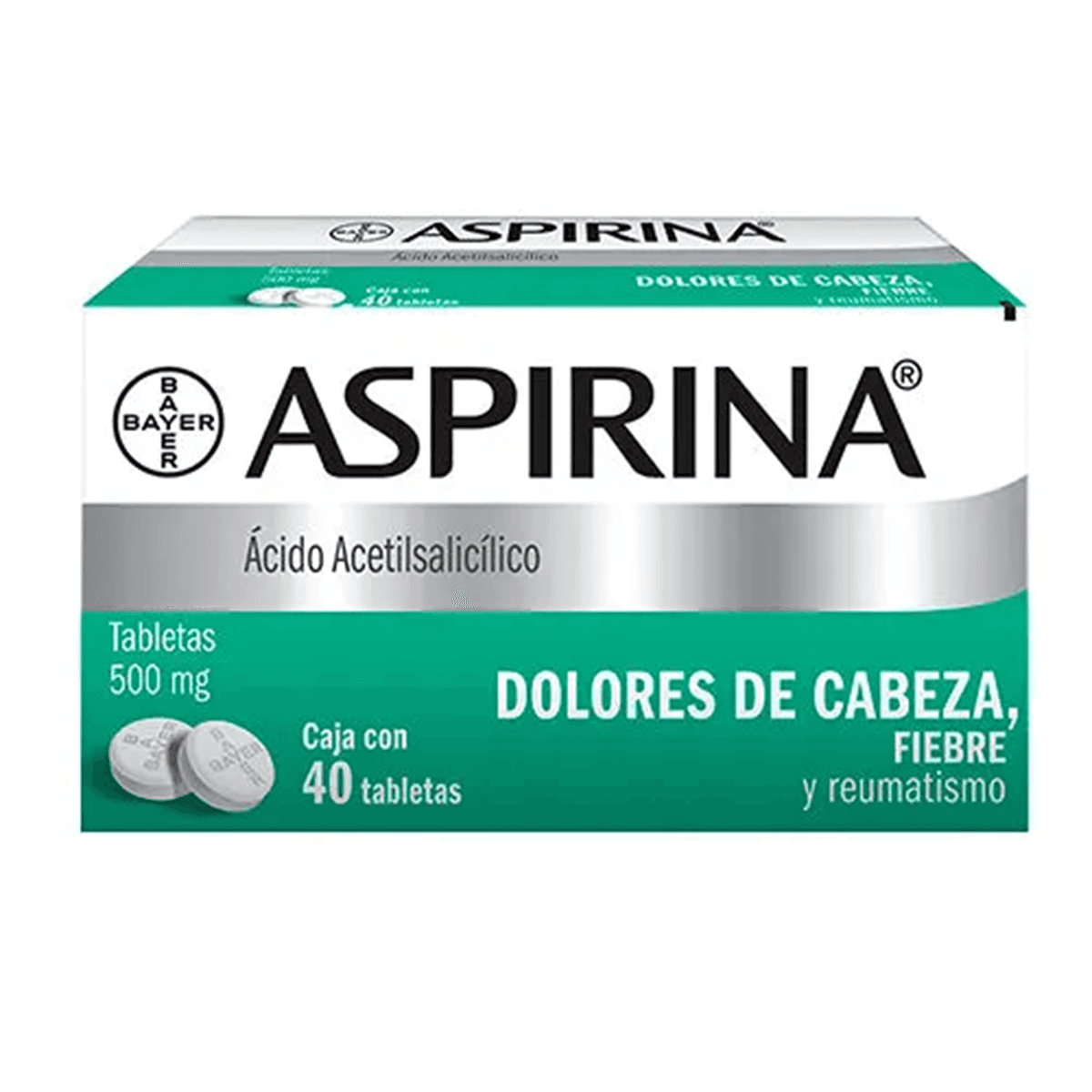 Aspirina 500 mg C/40 Tabs