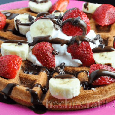 Waffle con 1 Untable y 1 Fruta